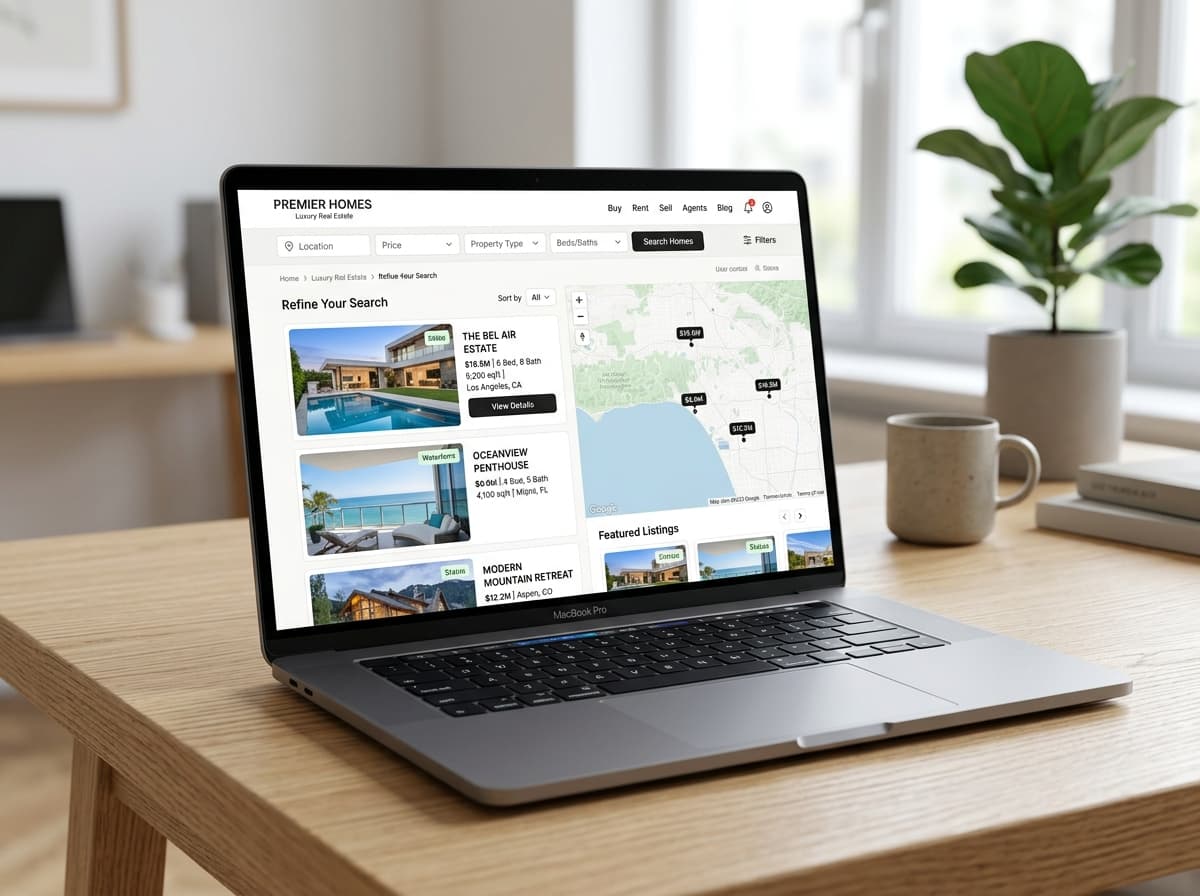 Custom real estate website design with IDX integration in Tampa Bay